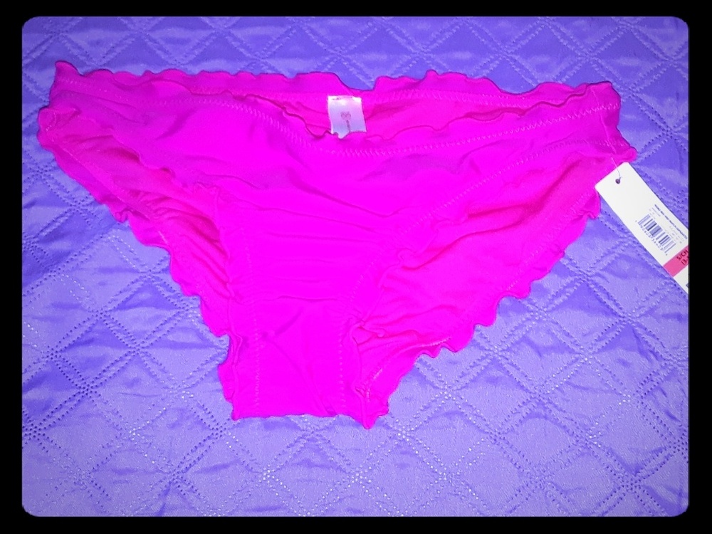 NWT Pink Ruffle Bikini Bottoms
